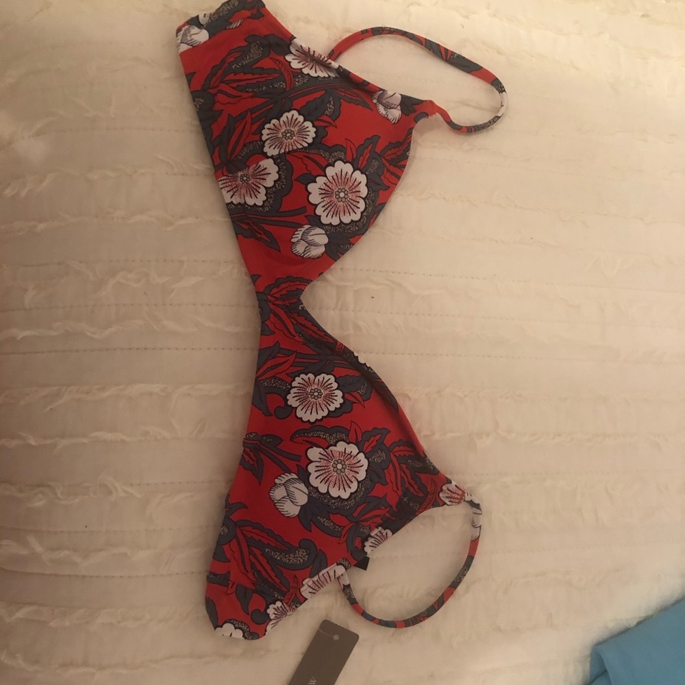 JCREW NWT flower bikini top size small